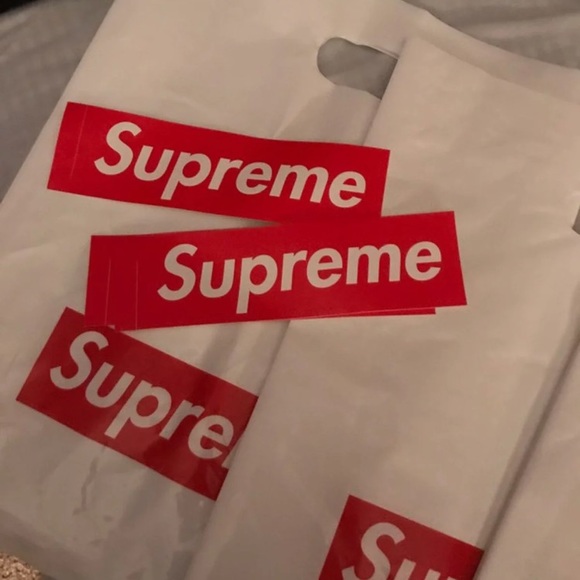 3 Supreme Bags and 3 Supreme Stickers *Authentic* - Picture 3 of 3